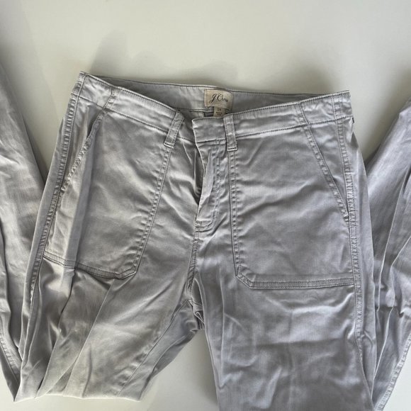 J.Crew Slate Grey Skinny Stretch Zip Cargo Style B8708 - Picture 3 of 4